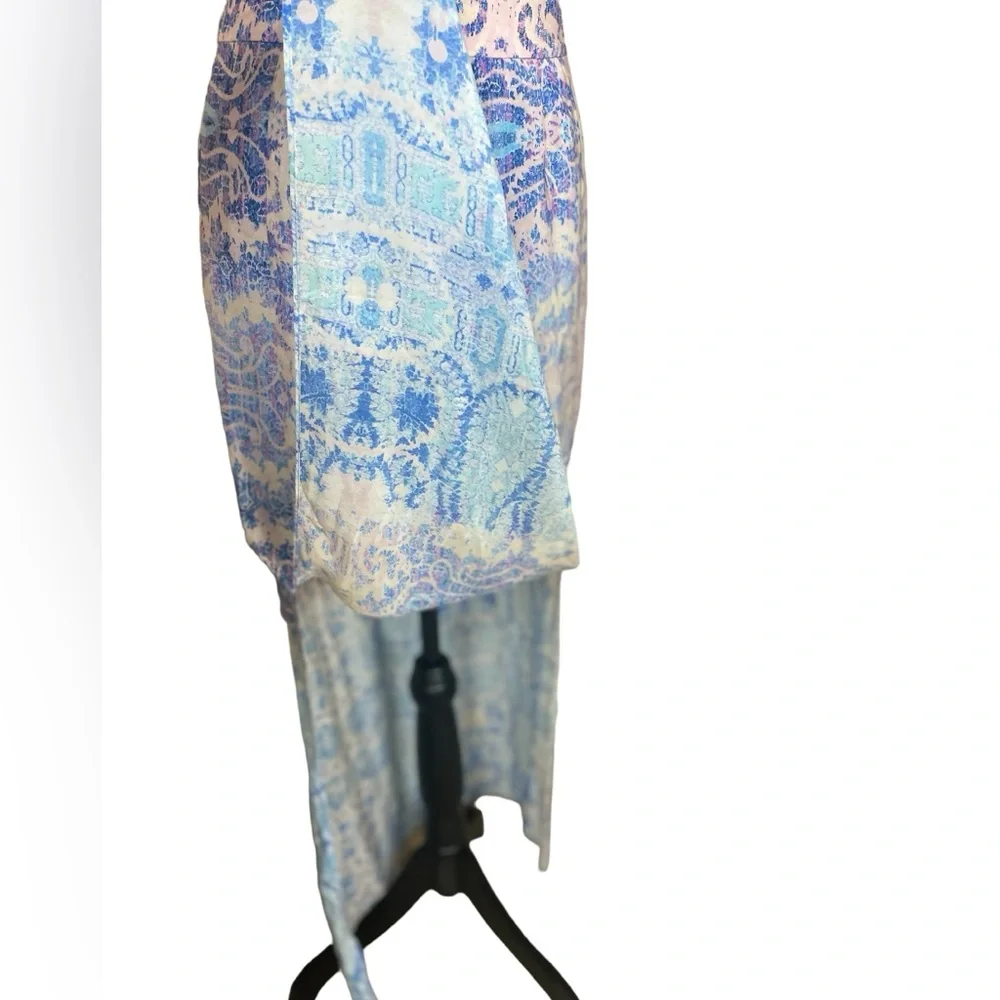 Maeve “Waimea” Printed Watercolor Silk Maxi Skirt